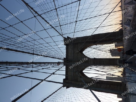 New York Brooklin Bridge hoch