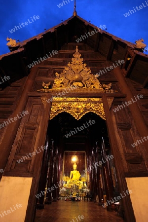 Die Architektur des Wat Phan Tao Tempel in Chiang Mai im Norden von Thailand. 