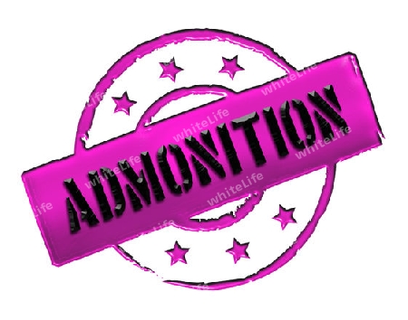 admonition - Zeichen, Symbol im Retro Stil fuer Praesentationen, Prospekte, Internet, ...