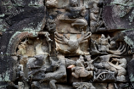 The Temple of  Preah Khan in the Temple City of Angkor near the City of Siem Riep in the west of Cambodia.