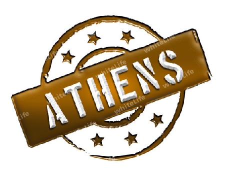 Sign and stamp for your presentation, for websites and many more named Athens