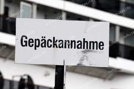 Schild Gep?ckannahme