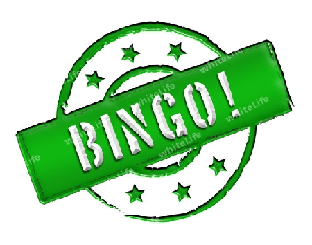 Sign, symbol, stamp or icon for your presentation, for websites and many more named BINGO!