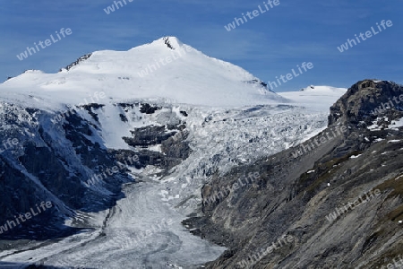 Pasterze mit Johannisberg (3453 m) im Nationalpark Hohe Tauern, Austria