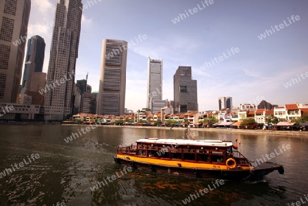 Die Skyline im Bankenviertel von Singapur im Inselstaat Singapur in Asien.