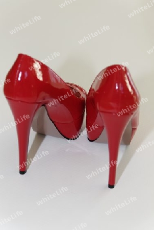 elegant red female high heels