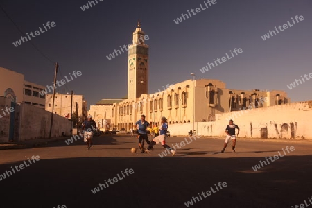 The Hassan 2 Mosque in the City of Casablanca in Morocco , North Africa.