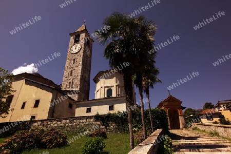 the Church in the old town of Baveno on the Lago maggiore in the Lombardia  in north Italy. 