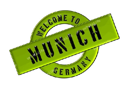 Illustration of WELCOME TO MUNICH as Banner for your presentation, website, inviting...