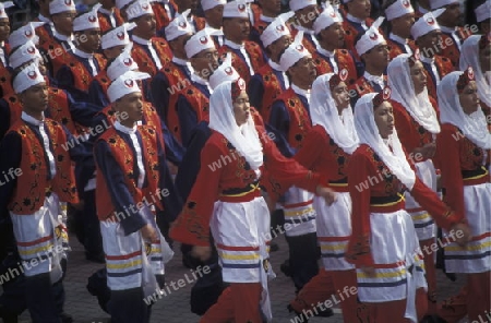 The National Day at the Sultan Abdul Samad Palace at the Merdeka Square  in the city of  Kuala Lumpur in Malaysia in southeastasia.