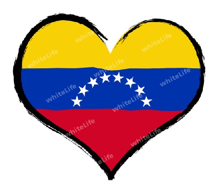 Heartland - Venezuela - The beloved country as a symbolic representation as heart - Das geliebte Land als symbolische Darstellung als Herz