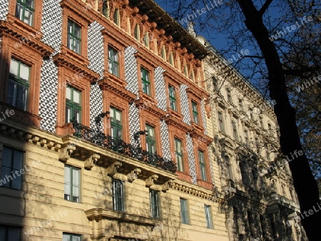 Historische Hauszeile in Wien