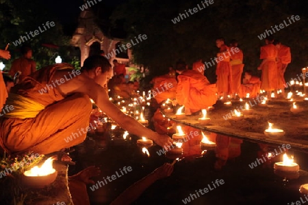 Die Architektur des Wat Phan Tao Tempel in Chiang Mai im Norden von Thailand. 