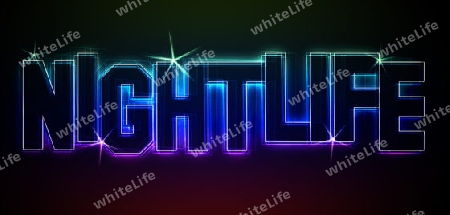 NIGHTLIFE Illustration as LED Lights for your Presentation or website