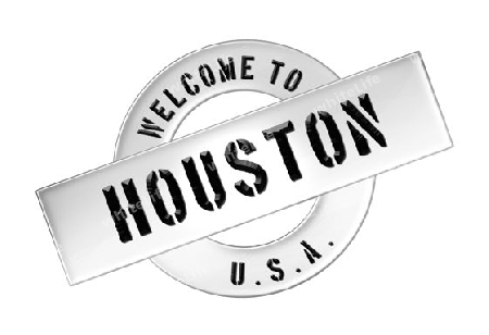 Illustration of WELCOME TO HOUSTON as Banner for your presentation, website, inviting...