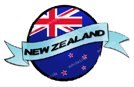 NEW ZEALAND - your country shown as illustrated banner for your presentation or as button...