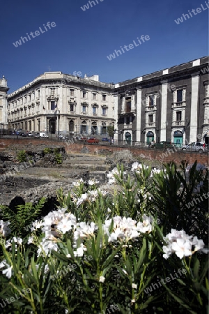 the city centre in the old Town of Catania in Sicily in south Italy in Europe.