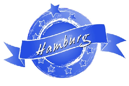 HAMBURG - Banner, Logo, Symbol im Royal Grunge Style fuer Praesentationen, Flyer, Prospekte, Internet,...