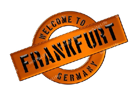 Illustration of WELCOME TO FRANKFURT as Banner for your presentation, website, inviting...