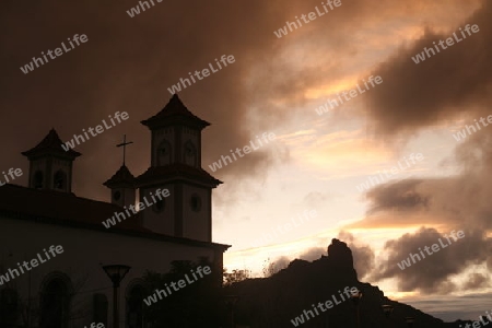 The mountain Village of  Tejeda in the centre of the Canary Island of Spain in the Atlantic ocean.