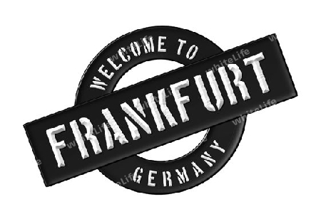 Illustration of WELCOME TO FRANKFURT as Banner for your presentation, website, inviting...