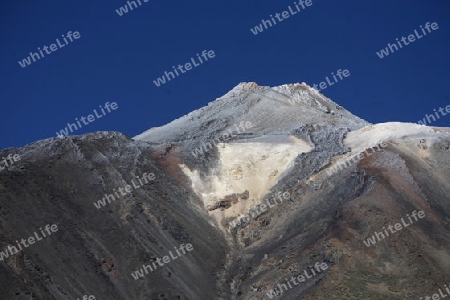 The Volcano Teide on the Island of Tenerife on the Islands of Canary Islands of Spain in the Atlantic.  