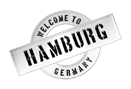 Illustration of WELCOME TO HAMBURG as Banner for your presentation, website, inviting...