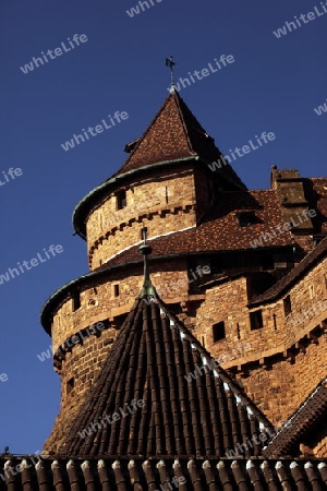 the Fort  Haut-Koenigsbourg near the village of Selestat  in the province of Alsace in France in Europe