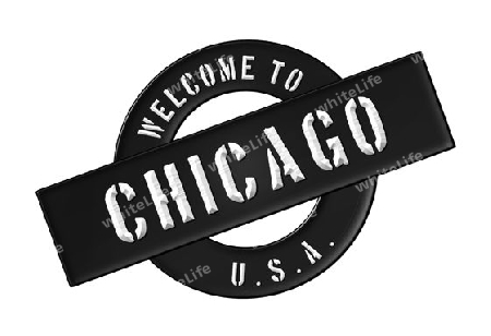 Illustration of WELCOME TO CHICAGO as Banner for your presentation, website, inviting...