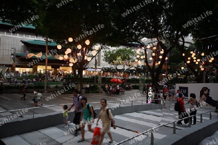 Asien, Suedost, Singapur, Insel, Staat, Stadt, City, Orchard Road, Einkaufsstrasse, Shopping, Alltag, Wirtschaft, Zentrum,  Nacht,  Centre, Einkaufszentrum, Shoppingcentre,  Architektur, Modern, Promenade, Fussgaengerzone, 