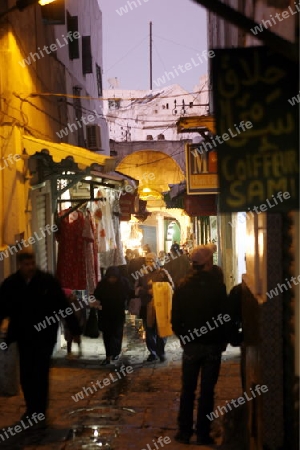 Afrika, Nordafrika, Tunesien, Tunis
Eine Gasse in der Medina mit dem Markt oder Souq in der Altstadt der Tunesischen Hauptstadt Tunis.


