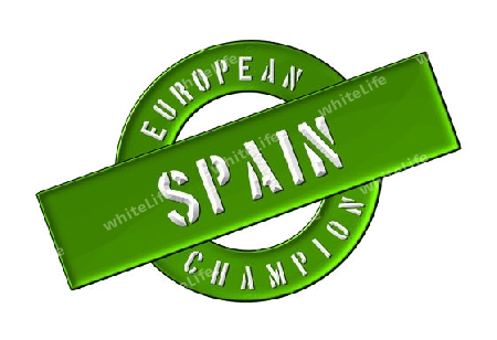 European Champion - Spain - Zeichen, Symbol, Banner fuer Prospekte, Flyer, Internet, ...