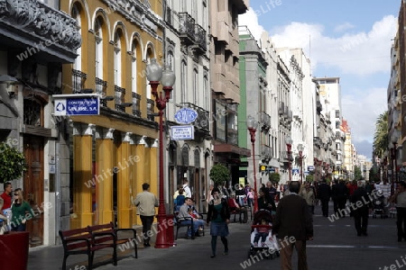 the old town of the city Las Palmas on the Canary Island of Spain in the Atlantic ocean.