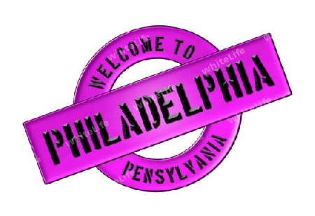 Illustration of WELCOME TO PHILADELPHIA as Banner for your presentation, website, inviting...