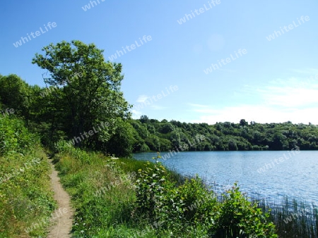 Weinfelder Maar mit Wanderweg