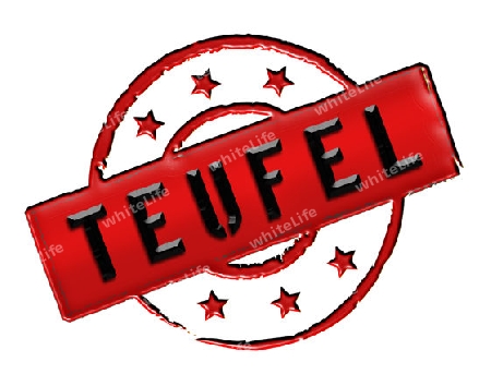 Sign, symbol, stamp or icon for your presentation, for websites and many more named TEUFEL