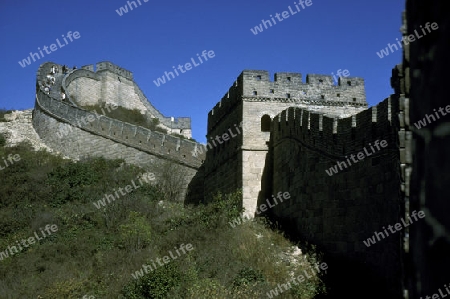 the great wall near the city of beijing in the east of china in east asia. 