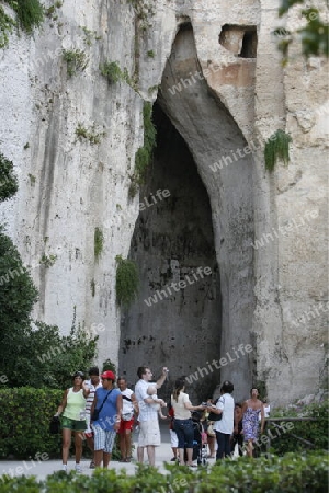 the Grotta dei Cordari near the town of Siracusa in Sicily in south Italy in Europe.