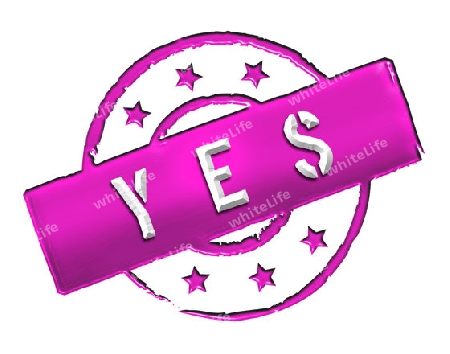 Sign and stamp for your presentation, for websites and many more named YES