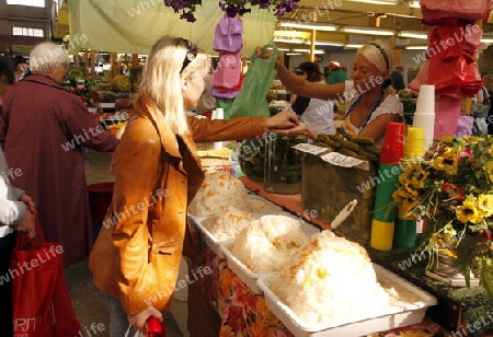 Die Markthalle in der Altstadt von Riga der Hauptststadt von Lettland im Baltikum in Osteuropa.  