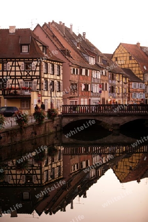 the old city of Colmar in  the province of Alsace in France in Europe