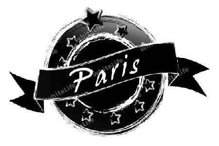 Paris - Banner, Logo, Symbol im Royal Grunge Style fuer Praesentationen, Flyer, Prospekte, Internet,...