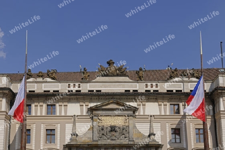 Portal der Burg von Prag, Hradschin, UNESCO-Weltkulturerbe, Tschechien, Tschechische Republik, Europa