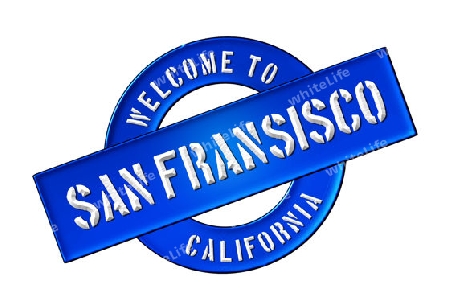 Illustration of WELCOME TO SAN FRANSISCO as Banner for your presentation, website, inviting...