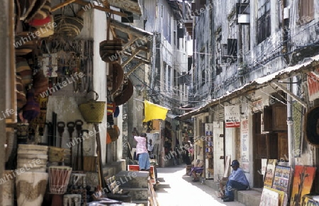 Die Altstadt von Stone Town  oder Zanzibar Town der Hauptstadt der Insel Sansibar im Indischen Ozean in Tansania in Ostafrika..  