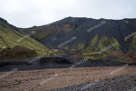 Der S?dwesten Islands, Vulkan-Kulisse in Landmannalaugar