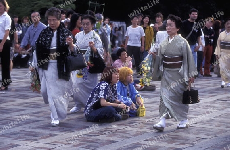 a Gaisha at the big Edo Festival at the Kanda-Matsuri Temple in the City centre of Tokyo in Japan in Asia,



