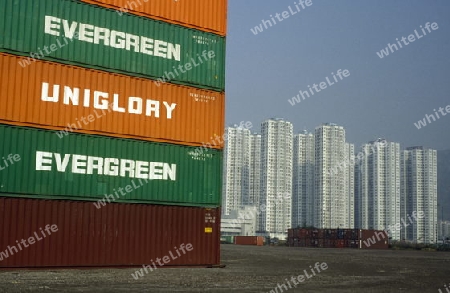 one of the container terminal City Centre of Hong Kong in the south of China in Asia.