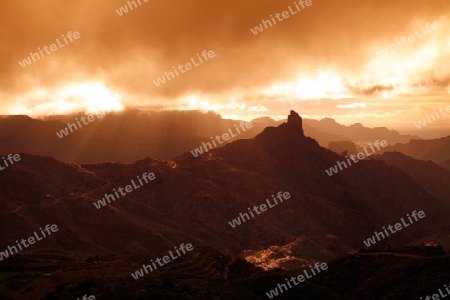 The mountain Village of  Tejeda in the centre of the Canary Island of Spain in the Atlantic ocean.