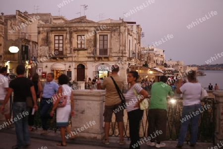 the old Town of Siracusa in Sicily in south Italy in Europe.